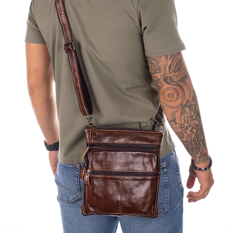 Elegáns olasz valódi bőr oldaltáska/válltáska