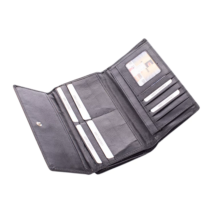 Különleges virágos bőr pénztárca sok kártyatartóval