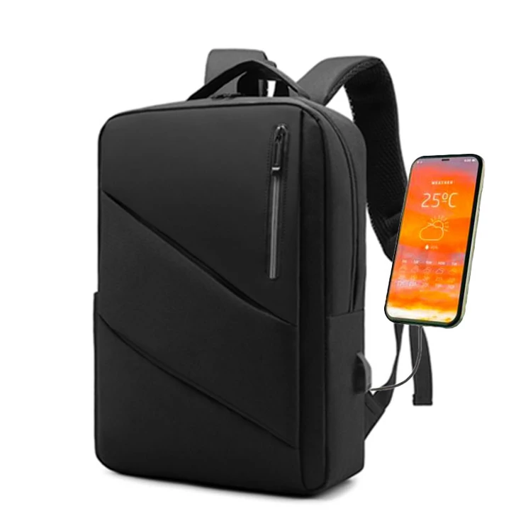 Fedélzeti méretű laptophátizsák  USB csatlakozóval