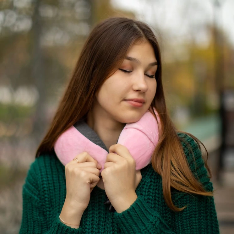 Memóriahabos nyakpárna rózsaszín