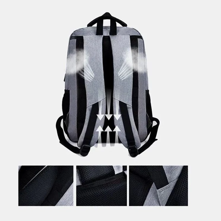 Fedélzeti méretű laptophátizsák USB csatlakozóval