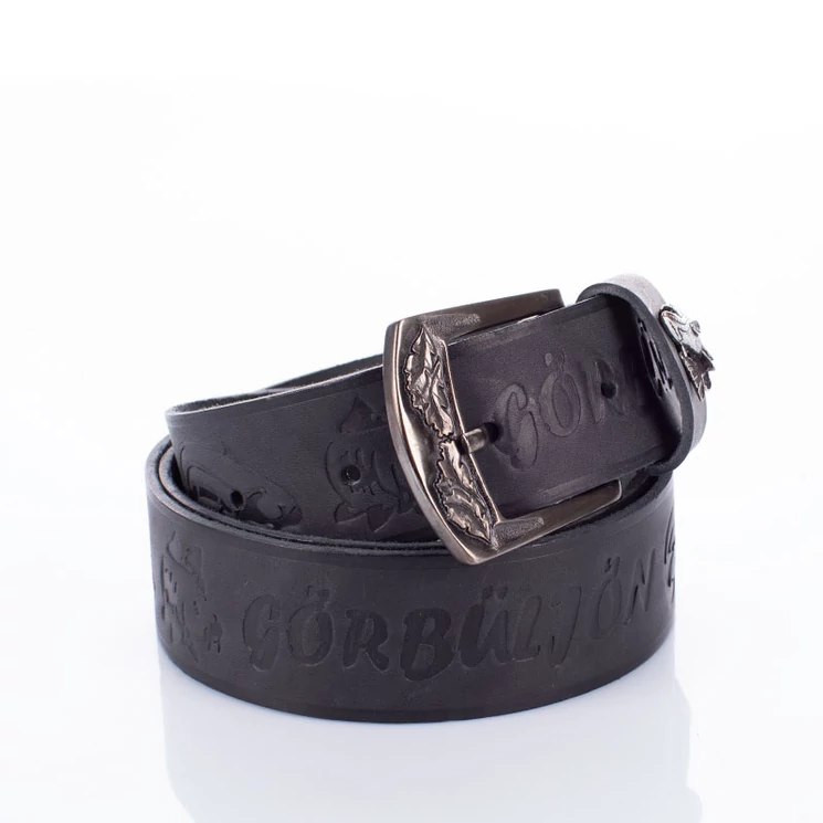 Horgász öv csuka mintával fekete színben 135 cm-től 90 cm-ig