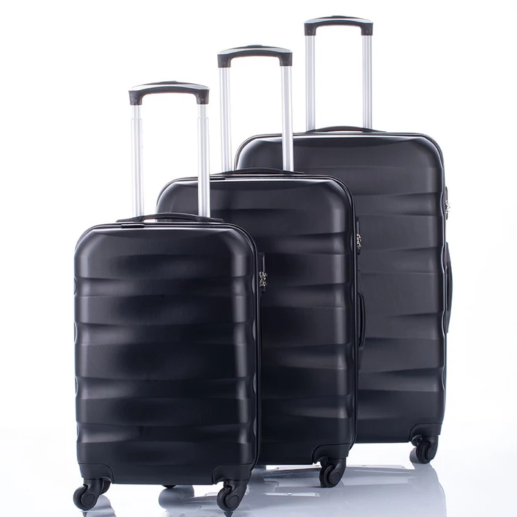Travelway 3 db-os bőrönd szett fekete színben