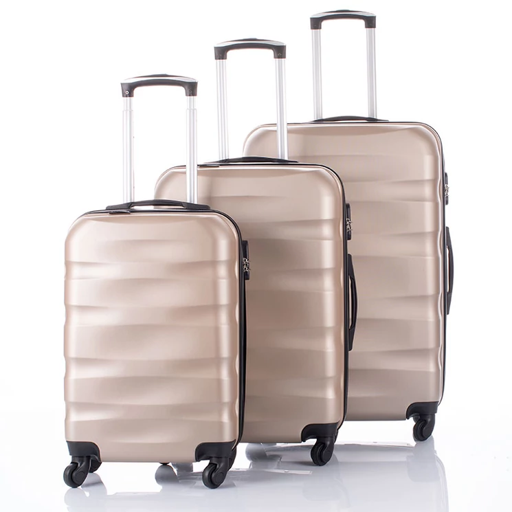 Travelway 3 db-os bőrönd szett pezsgő színben