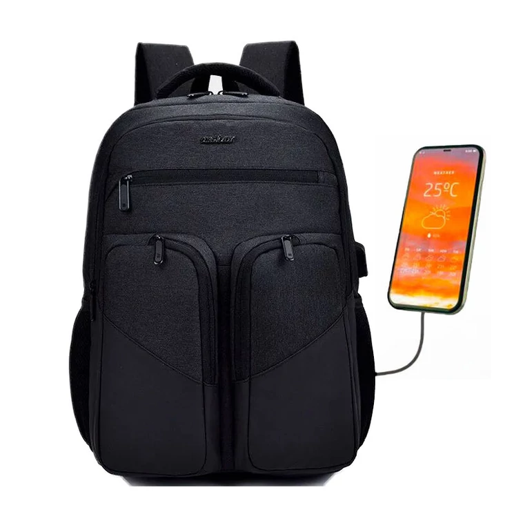 Fedélzeti méretű laptophátizsák USB csatlakozóval