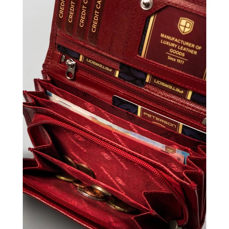 Peterson Valódi bőr női Pénztárca