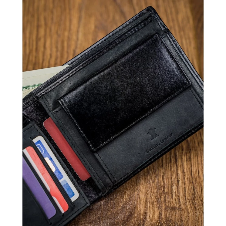 Valódi Bőr Elegáns férfi pénztárca RFID védelemmel