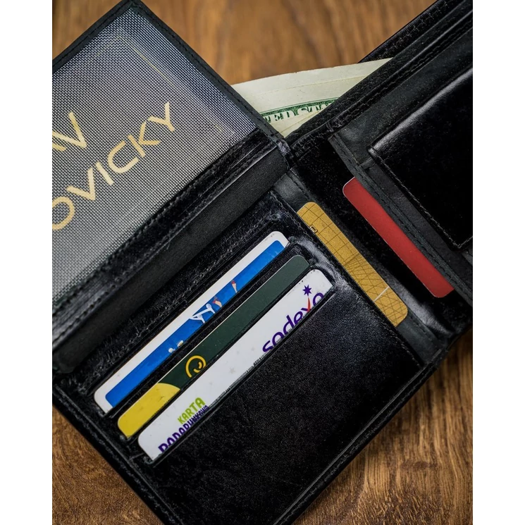 Valódi Bőr Elegáns férfi pénztárca RFID védelemmel