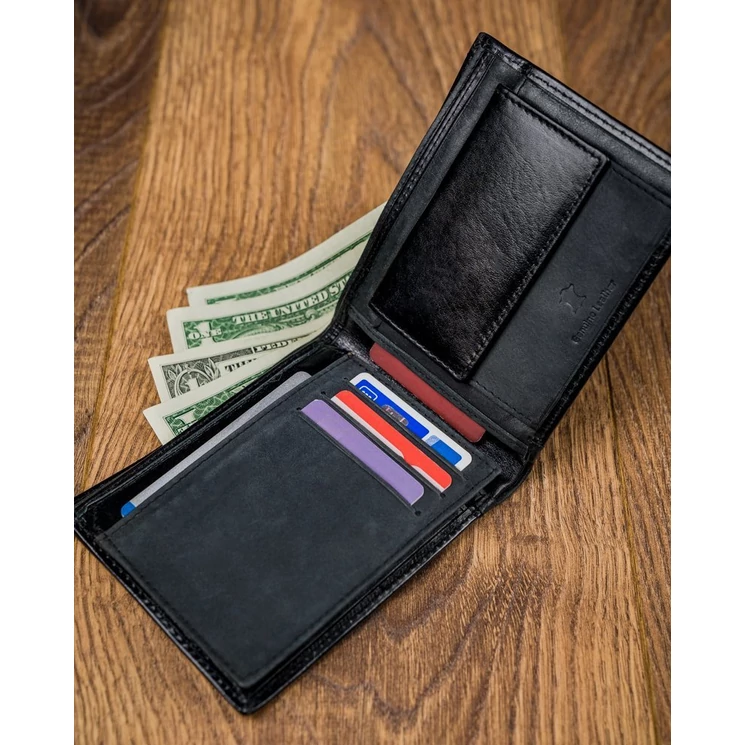 Valódi Bőr Elegáns férfi pénztárca RFID védelemmel