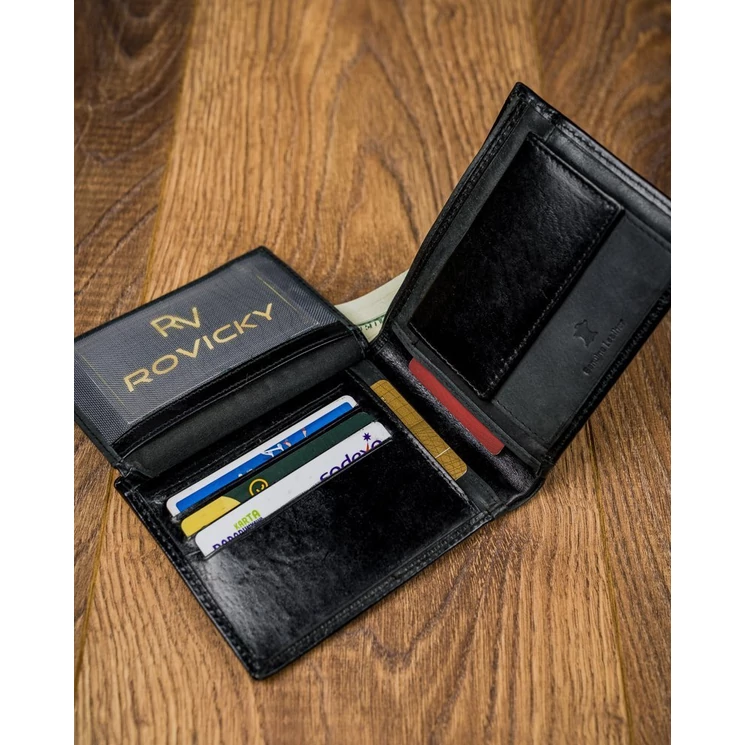 Valódi Bőr Elegáns férfi pénztárca RFID védelemmel