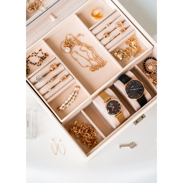 Exkluzív Ékszerdoboz Nagy tükörrel