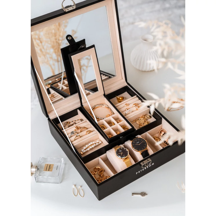 Exkluzív Ékszerdoboz Nagy tükörrel