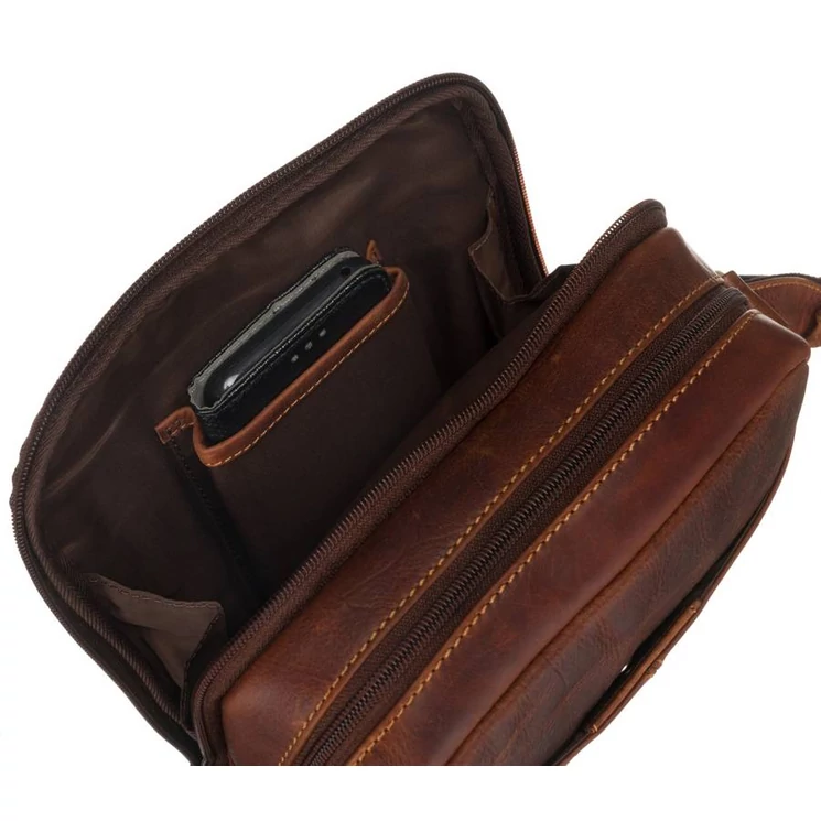 Valódi Bőr Peterson Férfi Válltáska/Oldaltáska barna színben