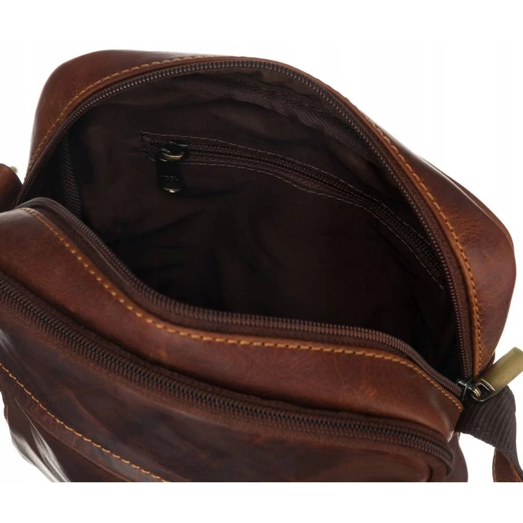 Valódi Bőr Peterson Férfi Válltáska/Oldaltáska barna színben