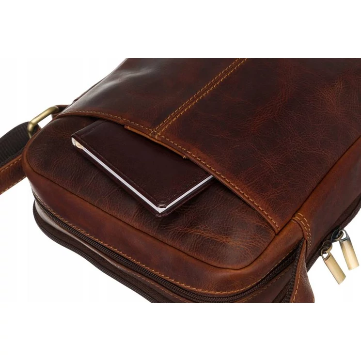 Valódi Bőr Peterson Férfi Válltáska/Oldaltáska barna színben