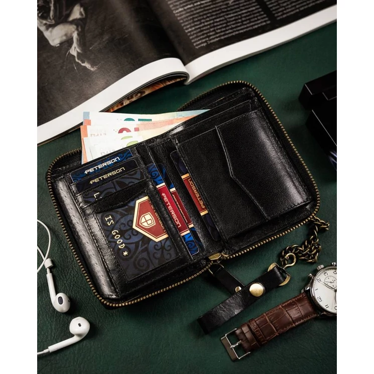Valódi bőr Peterson Férfi pénztárca