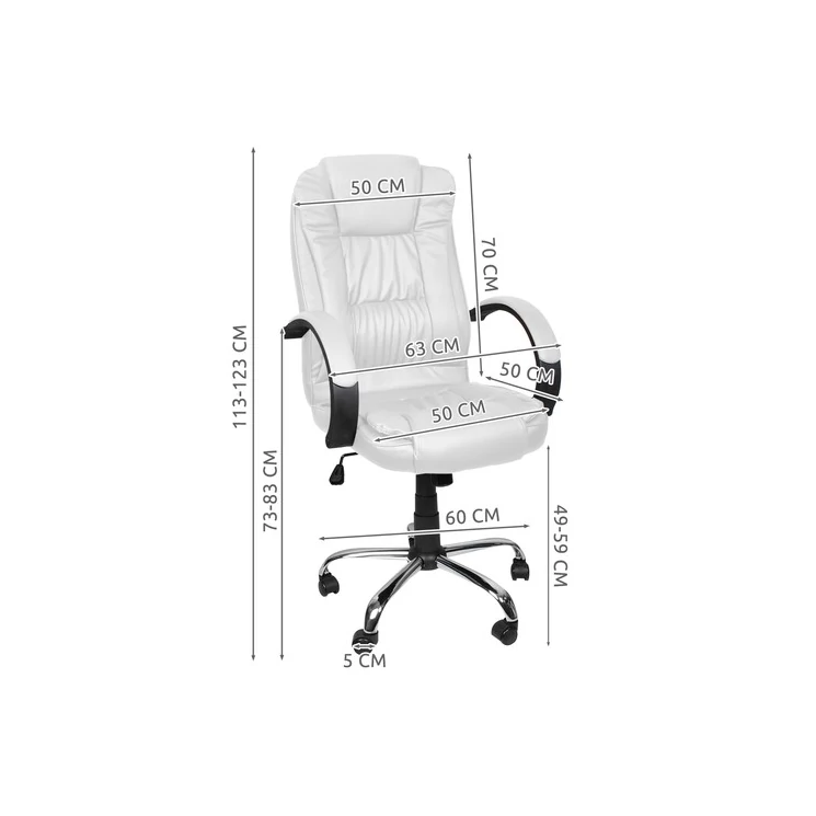 Kényelmes Irodai forgószék fehér színben