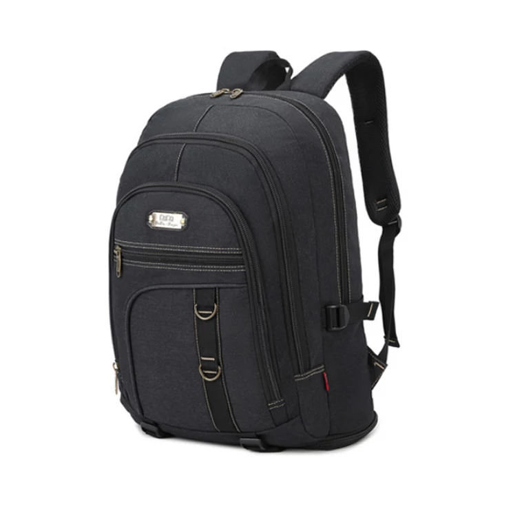 Outdoor Ultraerős vászon hátizsák fekete színben