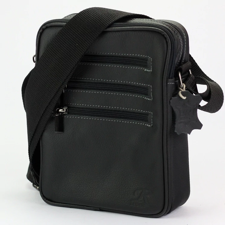 Gregorio férfi oldaltáska fekete színben 