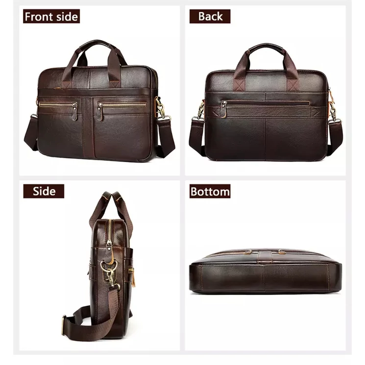 Valódi bőr üzleti táska barna színben