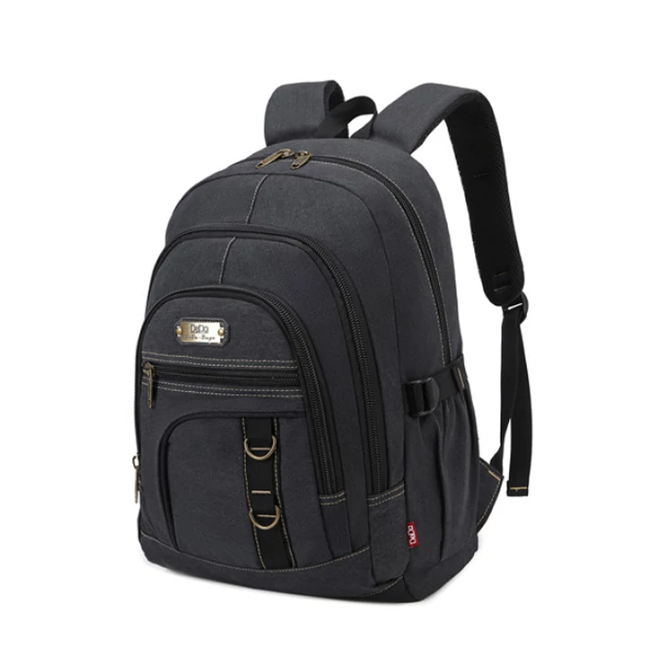 Outdoor Ultraerős vászon hátizsák fekete színben