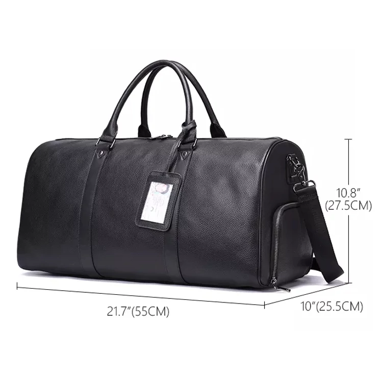 Valódi bőr utazótáska cipőtartós