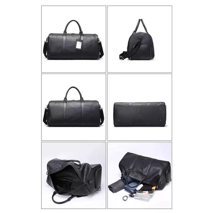 Valódi bőr utazótáska cipőtartós