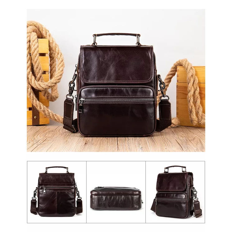  Valódi bőr férfi oldaltáska