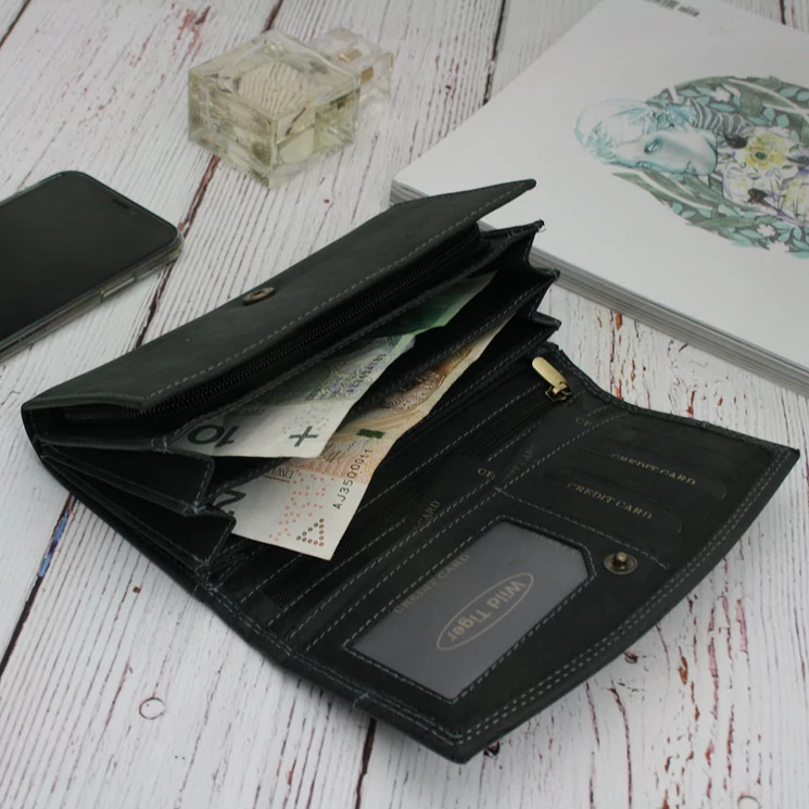 WILD Valódi bőr brifkó pénztárca