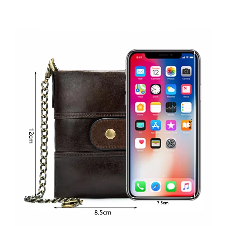 Valódi bőr elegáns férfi pénztárca sötétbarna színben