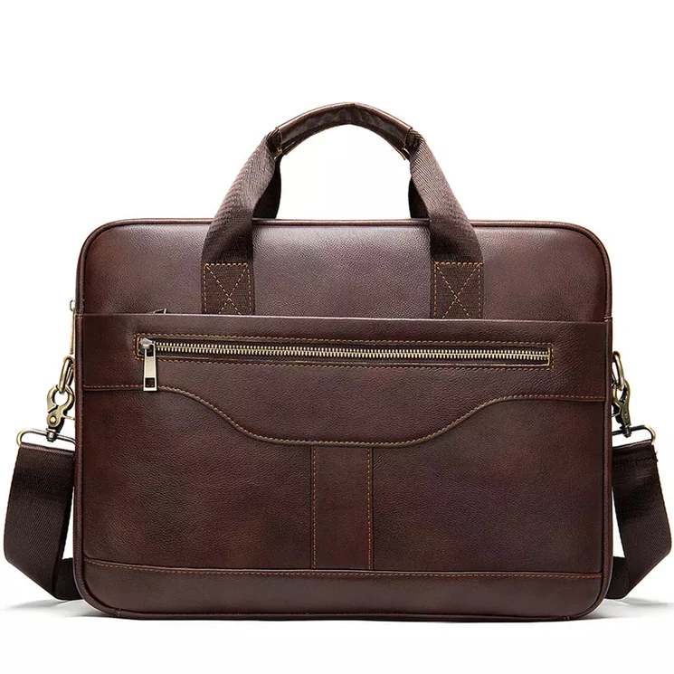 Valódi bőr üzleti táska sötétbarna színben