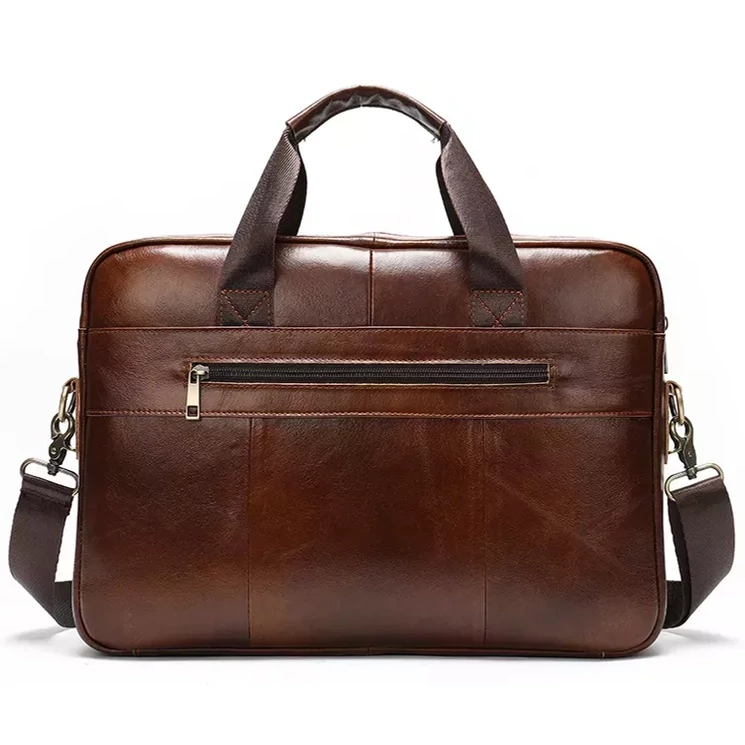 Valódi bőr üzleti táska sötétbarna színben