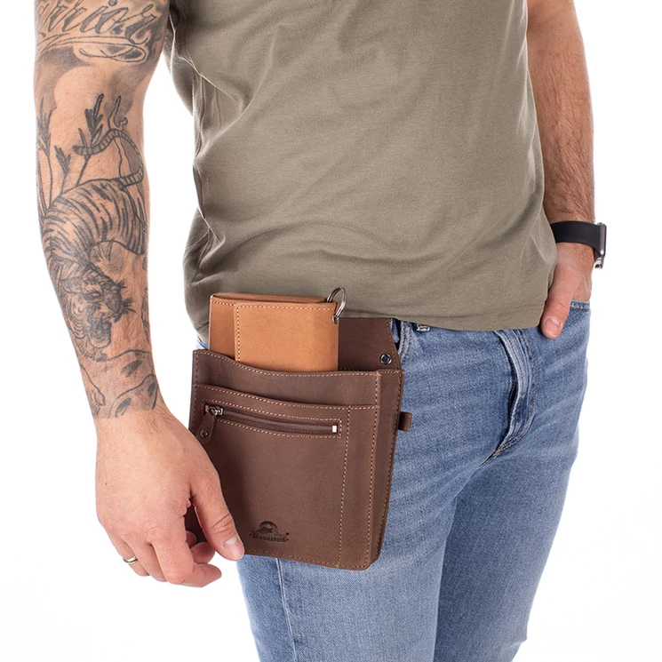 Woodland valódibőr Brifkó pincér pénztárca tartó