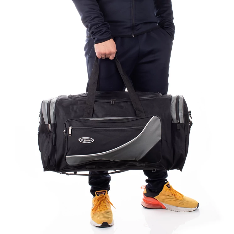 Sport és Utazótáska nagyméretű fekete-szürke színben