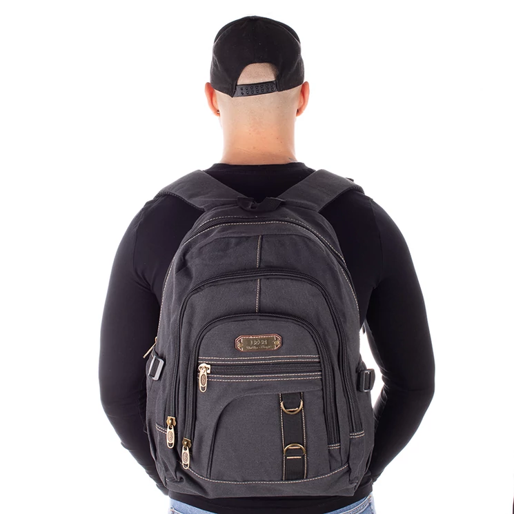 Outdoor Ultraerős vászon hátizsák khaki színben