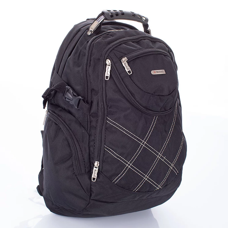 Ultraerős fekete hátizsák fém kézifogóval