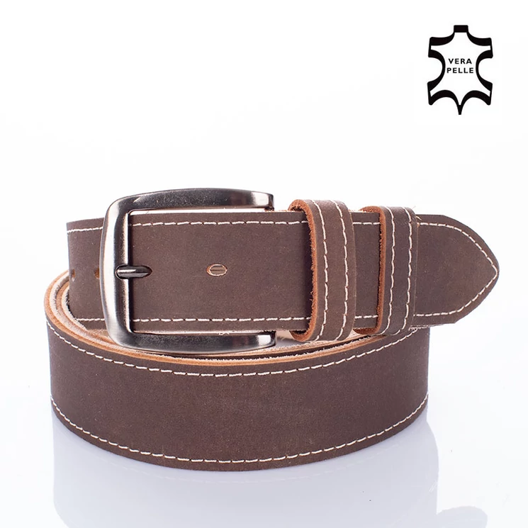Valódi bőr férfi öv barna színben 115 cm