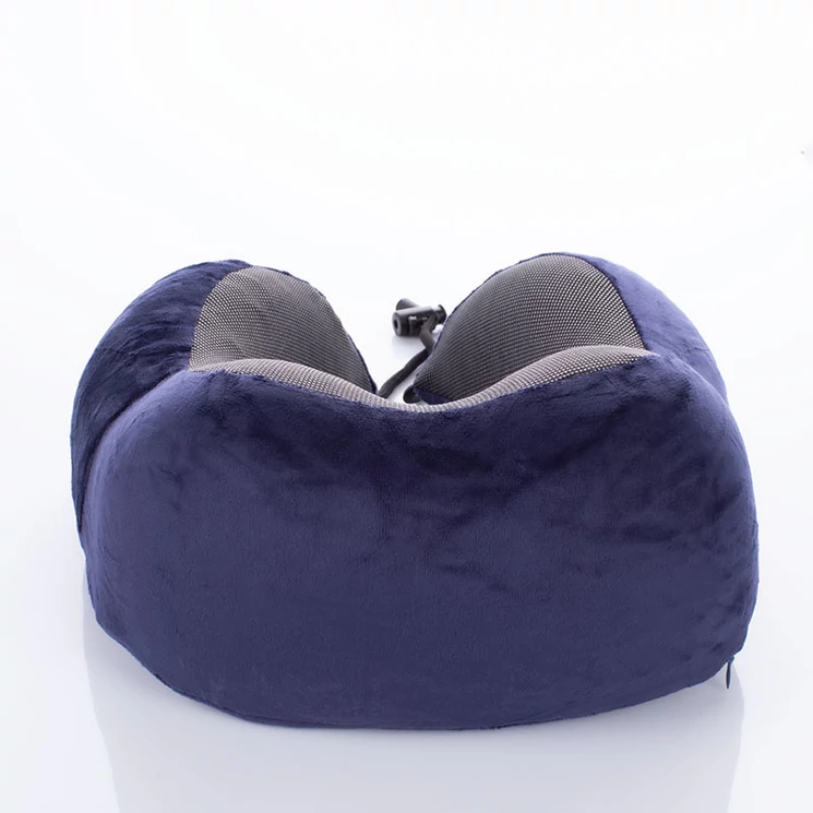 Memóriahabos nyakpárna sötétkék színben