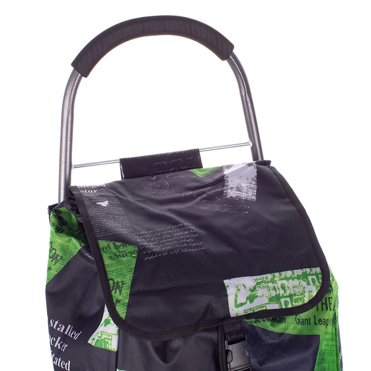 Sokzsebes Gurulós bevásárlókocsi fekete-szürke színben