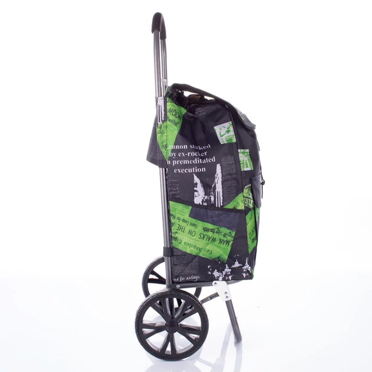 Sokzsebes Gurulós bevásárlókocsi fekete-szürke színben