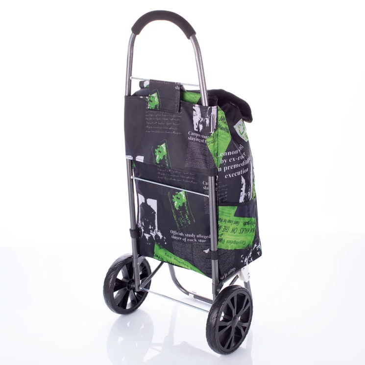 Sokzsebes Gurulós bevásárlókocsi fekete-szürke színben