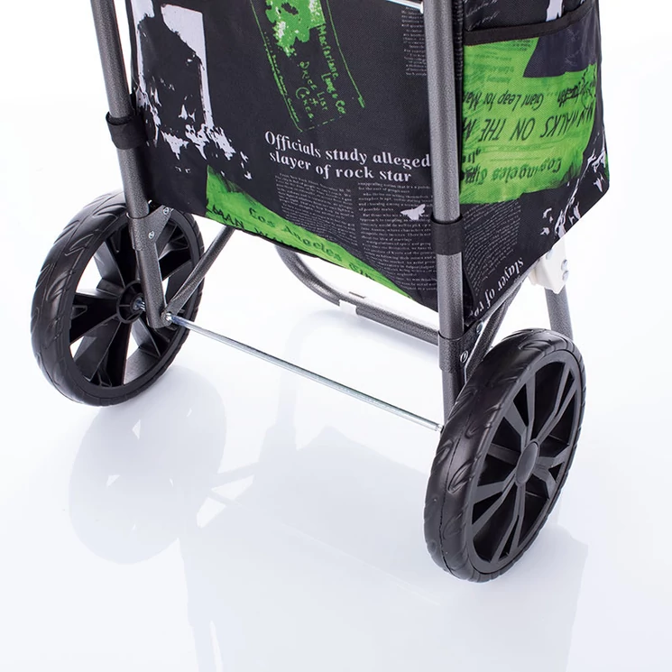 Sokzsebes Gurulós bevásárlókocsi fekete-szürke színben