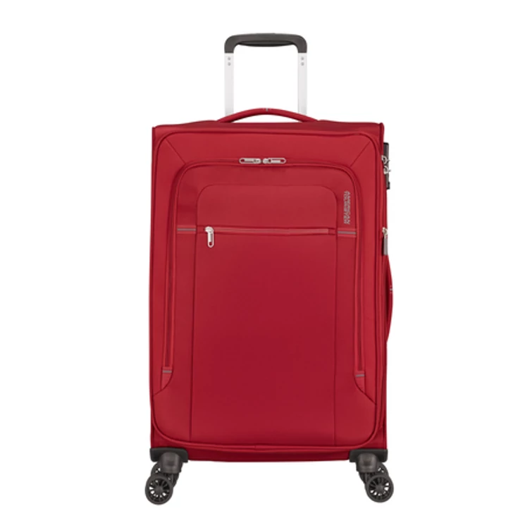 American Tourister Crosstrack Spinner bővíthető bőrönd 67 cm Red/Grey színben