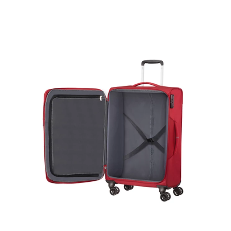 American Tourister Crosstrack Spinner bővíthető bőrönd 67 cm Red/Grey színben