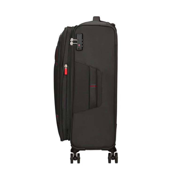 American Tourister Crosstrack Spinner bővíthető bőrönd 67 cm Grey/Red színben
