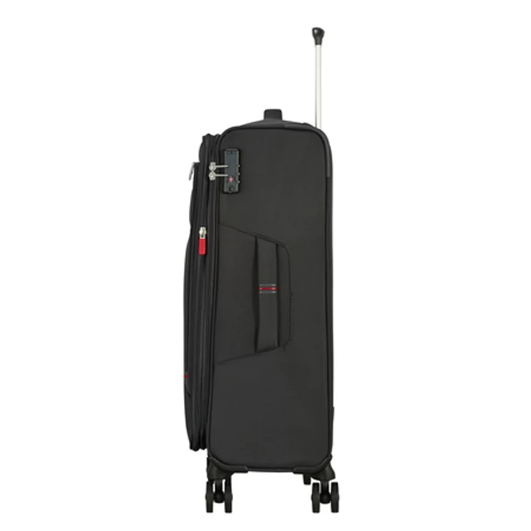 American Tourister Crosstrack Spinner bővíthető bőrönd 67 cm Grey/Red színben