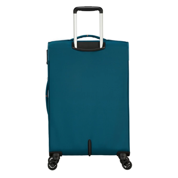 American Tourister Crosstrack Spinner bővíthető bőrönd 67 cm Navy/Orange színben