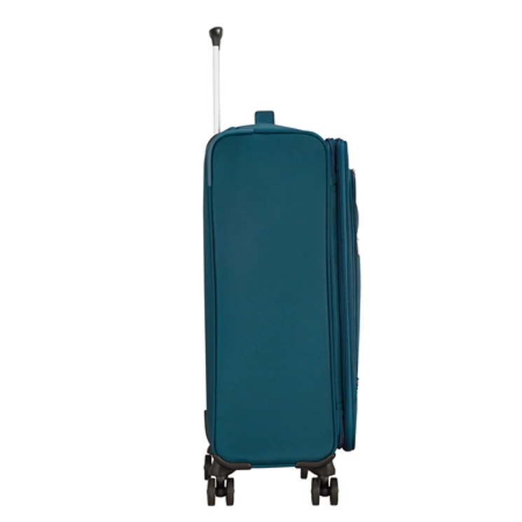 American Tourister Crosstrack Spinner bővíthető bőrönd 67 cm Navy/Orange színben