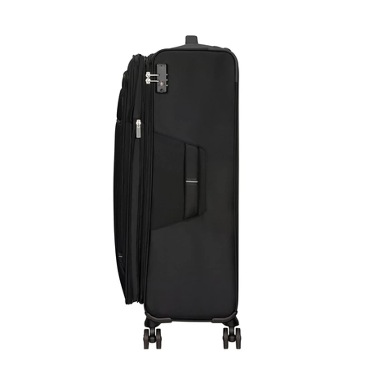 American Tourister Crosstrack Spinner bővíthető bőrönd 79 cm Black/Grey színben