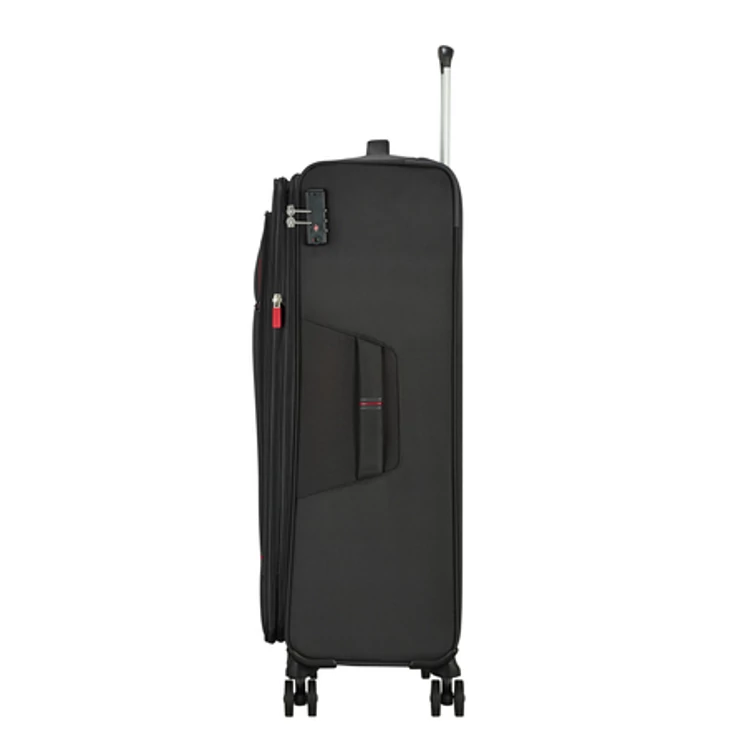 American Tourister Crosstrack Spinner bővíthető bőrönd 79 cm Grey/Red színben